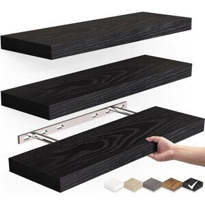 Floating Shelves for Wall, Wall Mounted Rustic Wood Shelves for Bathroom